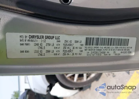 2012 Dodge Journey Sxt from USA, damaged, VIN 3C4PDDBG1CT249368